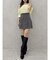 【セットアップ対応】レイヤーハイウエストミニスカート