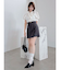 【セットアップ対応】レイヤーハイウエストミニスカート