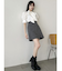 【セットアップ対応】レイヤーハイウエストミニスカート