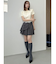 レイヤードプリーツミニスカート