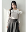 オフショルリボンカットトップス