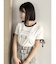 リボンスリーブロゴTシャツ