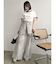 リボンスリーブロゴTシャツ