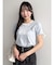 リボンスリーブロゴTシャツ