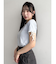 リボンスリーブロゴTシャツ