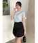 リボンスリーブロゴTシャツ