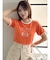リボンスリーブロゴTシャツ
