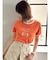 リボンスリーブロゴTシャツ