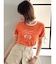リボンスリーブロゴTシャツ