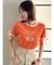 リボンスリーブロゴTシャツ