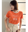 リボンスリーブロゴTシャツ