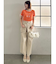 リボンスリーブロゴTシャツ