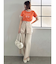 リボンスリーブロゴTシャツ