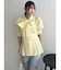 ペプラムタックボウタイブラウス