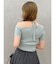 ワンショルレイヤードリブニット