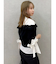 シャツレイヤードライクニットトップス