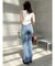 【吉田朱里】メイクアップフレアデニムパンツ