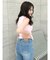 【吉田朱里】メイクアップフレアデニムパンツ