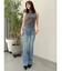 【吉田朱里】涼感加工ギャザーノースリリブトップス
