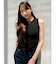 【吉田朱里】涼感加工ギャザーノースリリブトップス