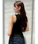 【吉田朱里】涼感加工ギャザーノースリリブトップス