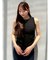 【吉田朱里】涼感加工ギャザーノースリリブトップス