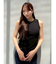 【吉田朱里】涼感加工ギャザーノースリリブトップス