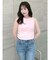 【吉田朱里】涼感加工ギャザーノースリリブトップス