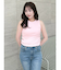 【吉田朱里】涼感加工ギャザーノースリリブトップス