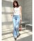 【吉田朱里】涼感加工ギャザーノースリリブトップス