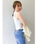 【吉田朱里】涼感加工ギャザーノースリリブトップス
