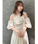 【吉田朱里】パール2wayボリュームワンピース