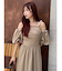 【吉田朱里】パール2wayボリュームワンピース