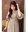【吉田朱里】パール2wayボリュームワンピース