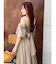 【吉田朱里】パール2wayボリュームワンピース