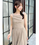 【吉田朱里】パール2wayボリュームワンピース