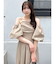 【吉田朱里】パール2wayボリュームワンピース