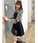 長袖レイヤードシャツミニワンピース
