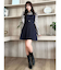長袖レイヤードシャツミニワンピース