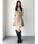 長袖レイヤードシャツミニワンピース