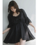 【吉田朱里】シルクフードヘアカバーガウン