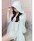 【吉田朱里】シルクフードヘアカバーガウン