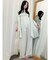【吉田朱里】シルクランジェリーライクロングパンツ