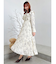 【WEB限定カラーあり】ダブルフリルフラワープリーツワンピース