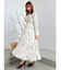 【WEB限定カラーあり】ダブルフリルフラワープリーツワンピース