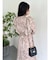 【WEB限定カラーあり】ダブルフリルフラワープリーツワンピース