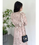 【WEB限定カラーあり】ダブルフリルフラワープリーツワンピース