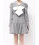 バルーンチェックミニワンピース