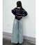 スイッチングワイドデニムパンツ