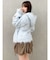 リップルカールニットフーディ